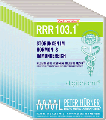 Peter Hübner - Medizinische Resonanz Therapie Musik<sup>®</sup> - RRR 103 Störungen im Hormon- & Immunsystem Nr. 1-12