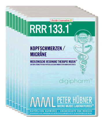 Peter Hübner - Medizinische Resonanz Therapie Musik<sup>®</sup> - RRR 133 Kopfschmerzen / Migräne Nr. 1-8