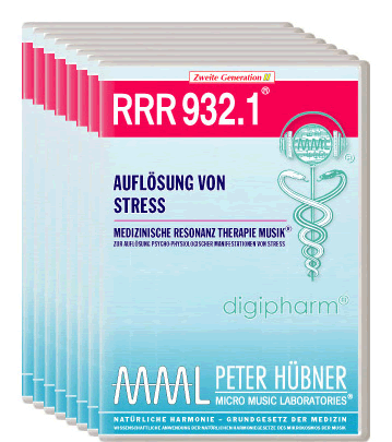 Peter Hübner - Medizinische Resonanz Therapie Musik<sup>®</sup> - RRR 932 Auflösung von Stress • Nr. 1-8