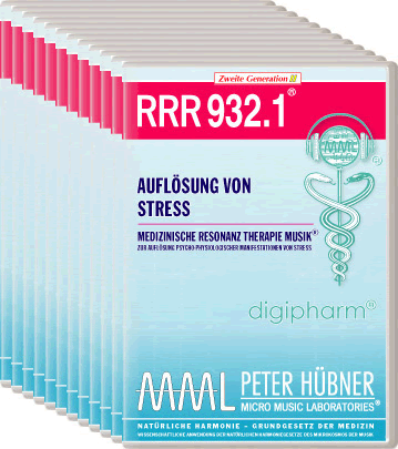 Peter Hübner - Medizinische Resonanz Therapie Musik<sup>®</sup> - RRR 932 Auflösung von Stress • Nr. 1-12