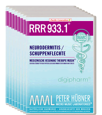 Peter Hübner - Medizinische Resonanz Therapie Musik<sup>®</sup> - RRR 933 Neurodermitis / Psoriasis • Nr. 1-8