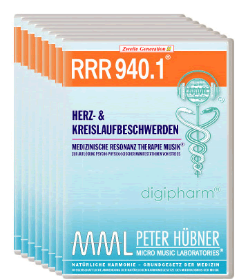 Peter Hübner - Medizinische Resonanz Therapie Musik<sup>®</sup> - RRR 940 Herz- und Kreislaufstörungen • Nr. 1-8
