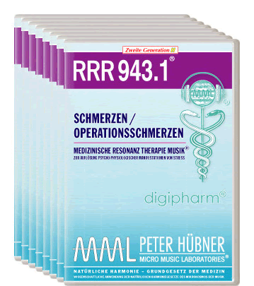 Peter Hübner - Medizinische Resonanz Therapie Musik<sup>®</sup> - RRR 943 Schmerzen / Operationsschmerzen Nr. 1-8