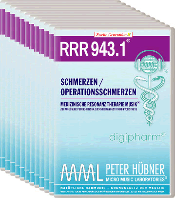Peter Hübner - Medizinische Resonanz Therapie Musik<sup>®</sup> - RRR 943 Schmerzen / Operationsschmerzen Nr. 1-12