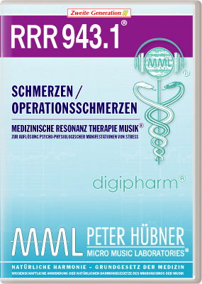 Peter Hübner - Medizinische Resonanz Therapie Musik<sup>®</sup> - RRR 943 Schmerzen / Operationsschmerzen Nr. 1