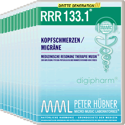 Peter Hübner - Medizinische Resonanz Therapie Musik<sup>®</sup> - RRR 133 Kopfschmerzen / Migräne Nr. 1-12