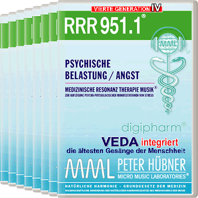 Peter Hübner - Medizinische Resonanz Therapie Musik<sup>®</sup> - RRR 951 Psychische Belastung / Angst Nr. 1-8