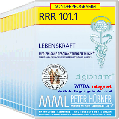 Peter Hübner - Medizinische Resonanz Therapie Musik<sup>®</sup> - LEBENSKRAFT<br>RRR 101 • Gesamtprogramm