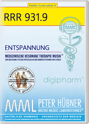 Peter Hübner - Medizinische Resonanz Therapie Musik<sup>®</sup> - ENTSPANNUNG<br>RRR 931 • Nr. 9