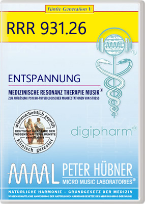 Peter Hübner - Medizinische Resonanz Therapie Musik<sup>®</sup> - ENTSPANNUNG<br>RRR 931 • Nr. 26