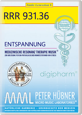 Peter Hübner - Medizinische Resonanz Therapie Musik<sup>®</sup> - ENTSPANNUNG<br>RRR 931 • Nr. 36