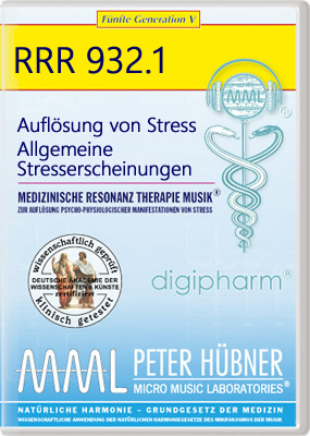 Peter Hübner - Medizinische Resonanz Therapie Musik<sup>®</sup> - AUFLÖSUNG VON STRESS<br>RRR 932 • Nr. 1