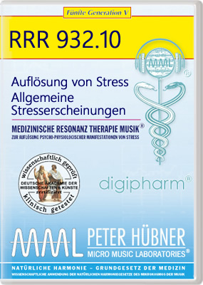 Peter Hübner - Medizinische Resonanz Therapie Musik<sup>®</sup> - AUFLÖSUNG VON STRESS<br>RRR 932 • Nr. 10