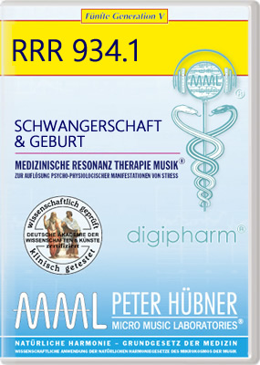 Peter Hübner - Medizinische Resonanz Therapie Musik<sup>®</sup> - SCHWANGERSCHAFT & GEBURT<br>RRR 934 • Nr. 1