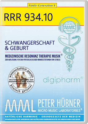 Peter Hübner - Medizinische Resonanz Therapie Musik<sup>®</sup> - SCHWANGERSCHAFT & GEBURT<br>RRR 934 • Nr. 10