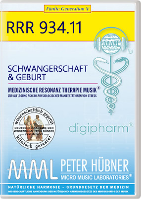 Peter Hübner - Medizinische Resonanz Therapie Musik<sup>®</sup> - SCHWANGERSCHAFT & GEBURT<br>RRR 934 • Nr. 11