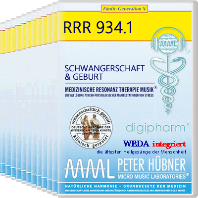 Peter Hübner - Medizinische Resonanz Therapie Musik<sup>®</sup> - SCHWANGERSCHAFT & GEBURT<br>RRR 934 • Gesamtprogramm